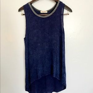 Scrapbook Distressed Blue Tank Medium